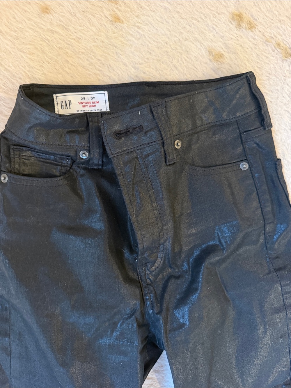 GAP Black Coated Slim Men's Chinos